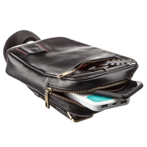 Сумка Shvigel Чоловіча шкіряна Чорна (19102)