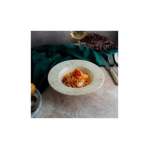 Тарілка By Bone серія "Antico" для пасти з прямим бортом 28 см 480 мл (AN-GT-28-CK)