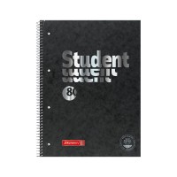 Зошит Brunnen Коледж-блок А4 Premium у клітинку 80 аркушів Black (10-678 28 90)