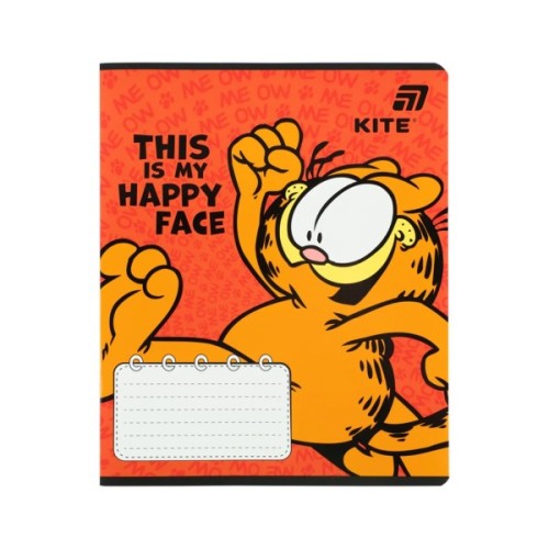 Зошит Kite Garfield, 18 аркушів, лінія (GF26-237)