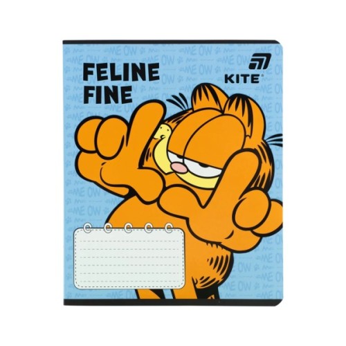Зошит Kite Garfield, 18 аркушів, лінія (GF26-237)