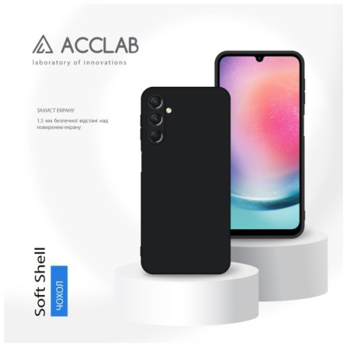Чохол до мобільного телефона ACCLAB Silicone Case Samsung Galaxy A24 Black (1283126601828)