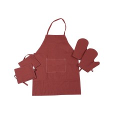 Фартух MirSon Набір №205 - Chocolate дві прихватки + дві рукавички-прихватки + фартух (2200006753964)