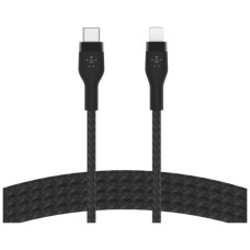 Дата кабель USB-C to Lightning 1.0m braided silicone black Belkin (CAA011BT1MBK)