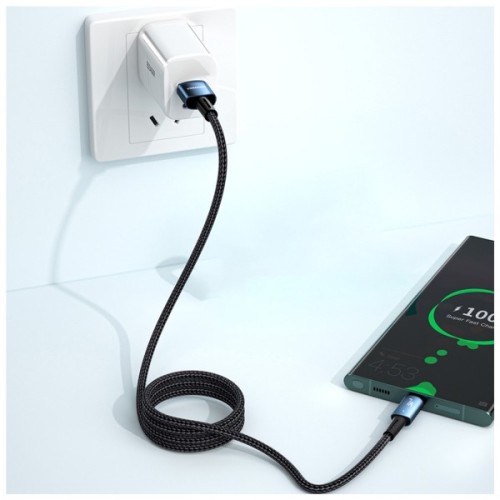 Дата кабель USB 2.0 AM to USB-C 1.0m 7A 100W blue Essager (EXC7A-CG03-P)