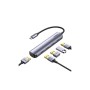 Концентратор Ugreen USB-C to 4xUSB 3.0 + HDMI CM417 gray (20197)