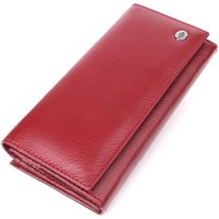 Гаманець ST Leather З натуральної шкіри Бордовий (23107)