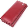 Гаманець ST Leather З натуральної шкіри Бордовий (23107)