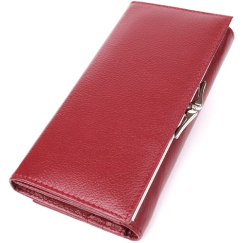 Гаманець ST Leather З натуральної шкіри Бордовий (23107)