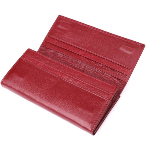 Гаманець ST Leather З натуральної шкіри Бордовий (23107)