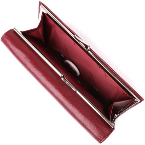 Гаманець ST Leather З натуральної шкіри Бордовий (23107)