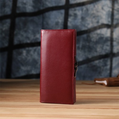 Гаманець ST Leather З натуральної шкіри Бордовий (23107)