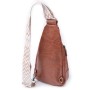 Сумка Vintage Жіноча з екошкіри з акцентом на текстильну лямку Руда (22773)