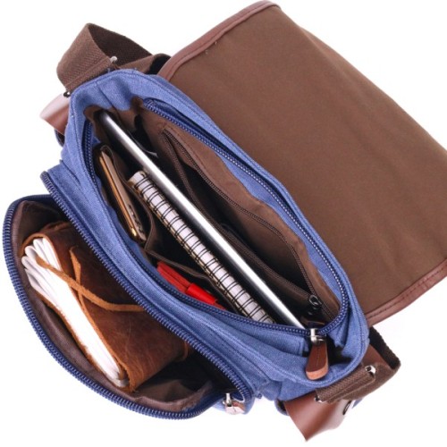 Сумка Vintage З текстилю Синя (21250)