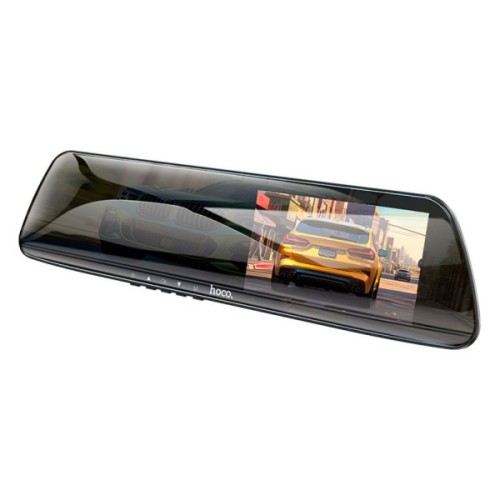 Відеореєстратор HOCO DV4 4.5-inch rearview mirror driving recorder dual-channel Black (6942007616782)