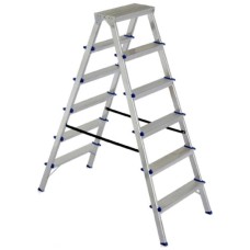 Драбина ELKOP cтремянка 6сх. верхя сходинка 1,41м, двостороння (DHR406)