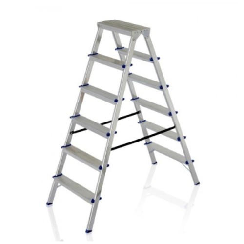 Драбина ELKOP cтремянка 6сх. верхя сходинка 1,41м, двостороння (DHR406)