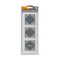 Рамка Videx BINERA сріблястий алюміній 3 поста (VF-BNFRA3H-SL)