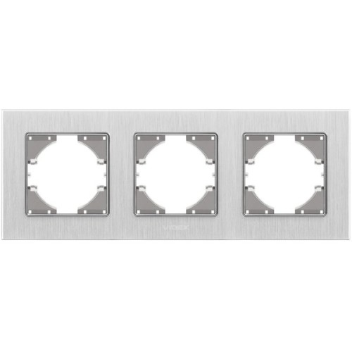 Рамка Videx BINERA сріблястий алюміній 3 поста (VF-BNFRA3H-SL)