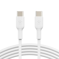 Дата кабель USB-C to USB-C 1.0m PVC white Belkin (CAB003BT1MWH)