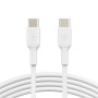 Дата кабель USB-C to USB-C 1.0m PVC white Belkin (CAB003BT1MWH)