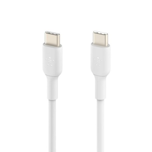 Дата кабель USB-C to USB-C 1.0m PVC white Belkin (CAB003BT1MWH)