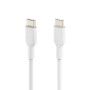 Дата кабель USB-C to USB-C 1.0m PVC white Belkin (CAB003BT1MWH)