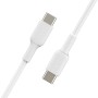 Дата кабель USB-C to USB-C 1.0m PVC white Belkin (CAB003BT1MWH)