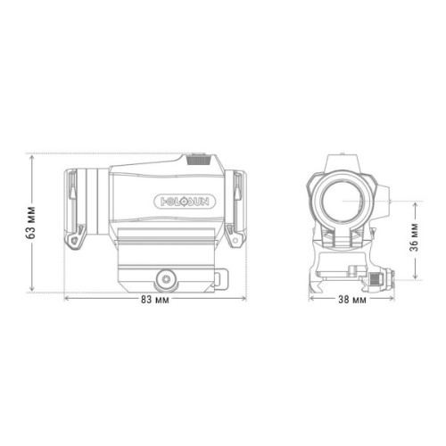 Коліматорний приціл Holosun HE515CT-RD (747016)