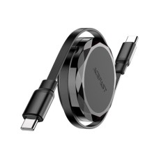 Дата кабель USB-C to USB-C 0.8m 60W dual retraction C13-03 Black Acefast (6974316280132)