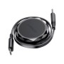 Дата кабель USB-C to USB-C 0.8m 60W dual retraction C13-03 Black Acefast (6974316280132)