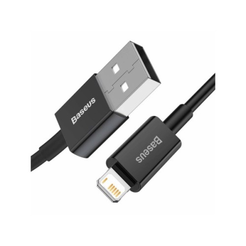 Дата кабель USB 2.0 AM to Lightning 2.0m 2.4A black Baseus (CALYS-C01)