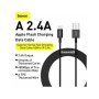 Дата кабель USB 2.0 AM to Lightning 2.0m 2.4A black Baseus (CALYS-C01)