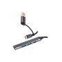 Концентратор Maxxter USB-C + USB-A to 1xUSB 3.0 + 2xUSB 2.0 + 1xUSB-C (HU3C-4P1CN-01)
