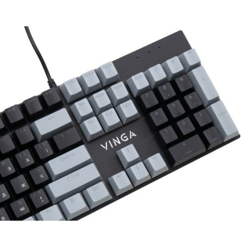 Клавіатура Vinga KBGM-090 LED Blue Switch USB Grey/Black (KBGM-090BL Grey/Black)