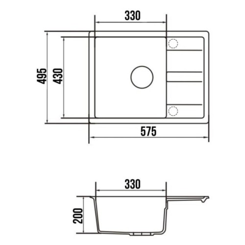 Мийка кухонна GRANADO MADRID grafito (gr1609)