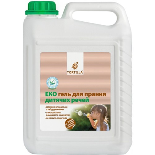 Гель для прання Tortilla Еко Для прання дитячих речей 5 л (4820178060721)