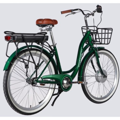 Електровелосипед Dorozhnik 26" eAQUAMARINE BH рама-17" 36B 13А*г 500Вт 2026 зелений (ELB-D-26-317)