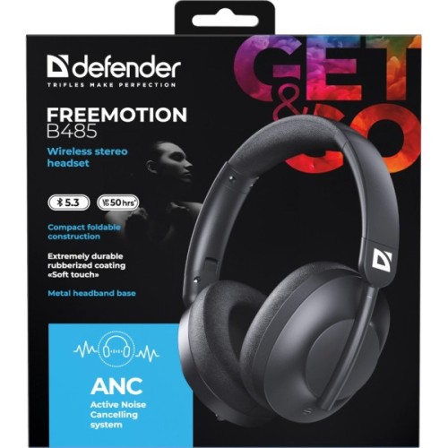 Навушники Defender FreeMotion B485 Bluetooth ANC Black (63485)