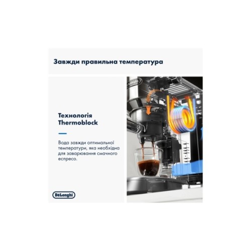 Ріжкова кавоварка еспресо DeLonghi EC 885 GY (Dedica Arte)