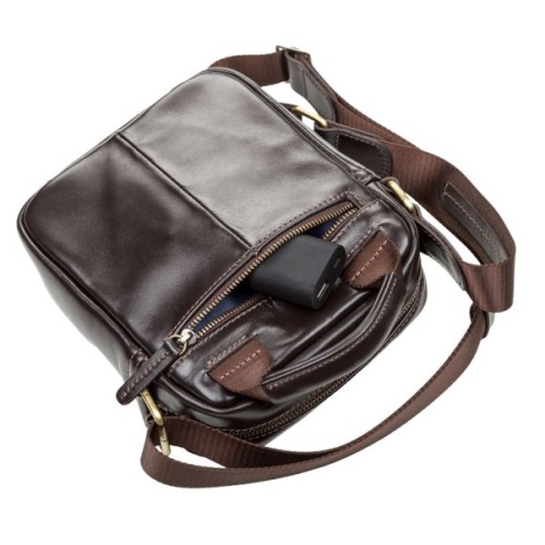 Сумка Shvigel Шкіряна Коричнева (11089)