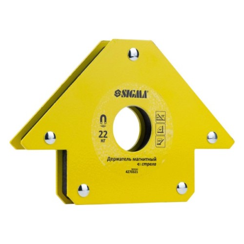Магніт для зварювання Sigma стріла 22кг 90x90 мм (45,90,135°) (4270321)