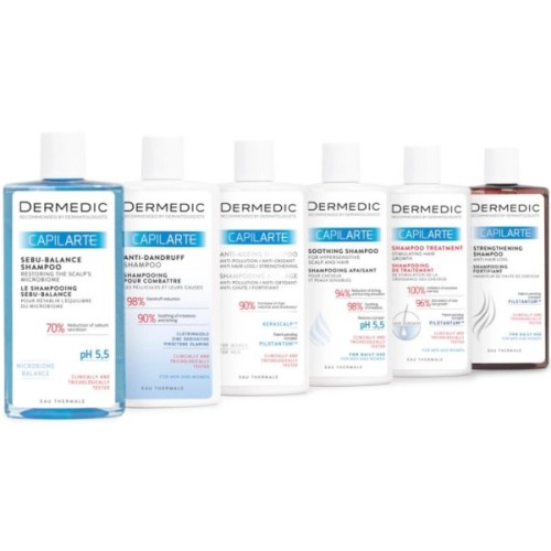 Шампунь Dermedic Capilarte Заспокійливий для волосся і гіперчутливої шкіри голови 300 мл (5901643174217)