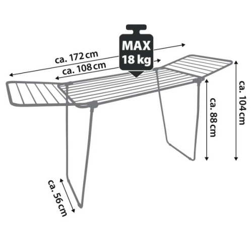 Сушарка для білизни Casa Si Pluto 18m Silver Підлогова (CS92748Q05) (DAS302868)