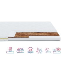 Матрац Highfoam Lento Cocos, ортопедичний, двосторонній 80х190 см (4820001279320) Матрац Highfoam Lento Cocos, ортопедичний, двосторонній 80х190 см (4820001279320)