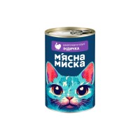 Консерви для котів М'ясна Миска шматочки в соусі з індичкою 415 г (4820255192185)