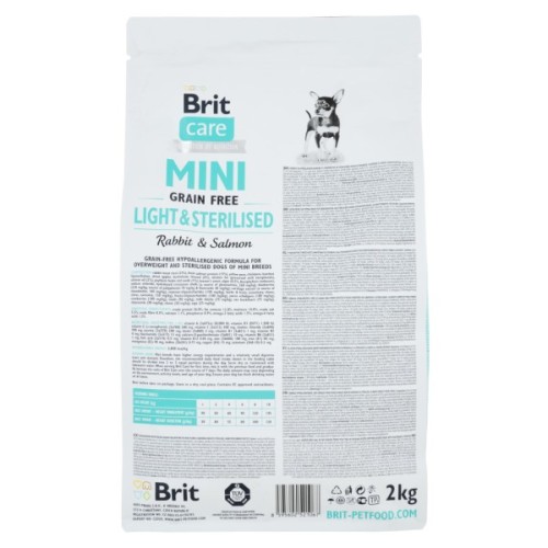 Сухий корм для собак Brit Care GF Mini Light & Sterilised 2 кг (8595602521067)