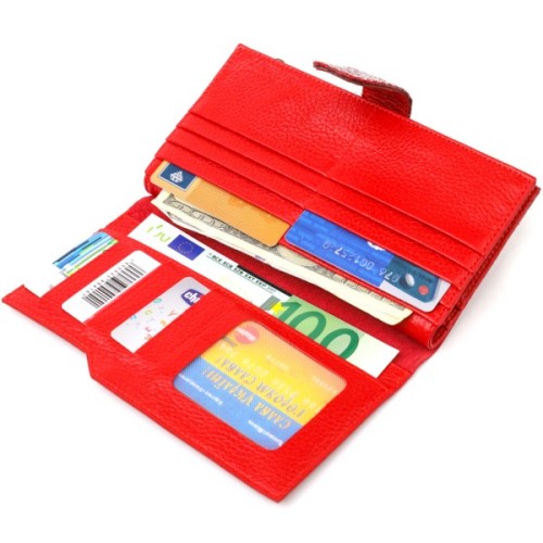 Гаманець Canpellini З натуральної шкіри Червоний (21639)