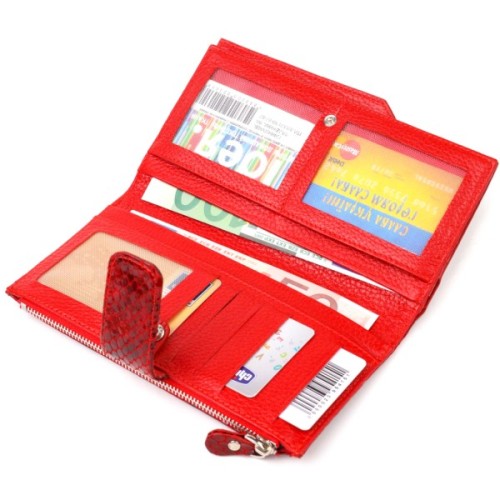 Гаманець Canpellini З натуральної шкіри Червоний (21639)