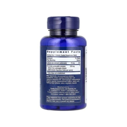 Вітамінно-мінеральний комплекс Life Extension Бромелайн у кишковорозчинній оболонці, 500 мг, Specially-Coa (LEX-12036)